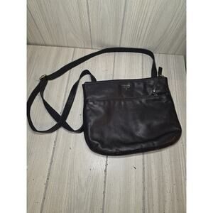 Fossil 1954 Pebbled Leather Cowhide Crossbody Bag Black Purse